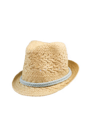 Natural Fedora With Rope Accent