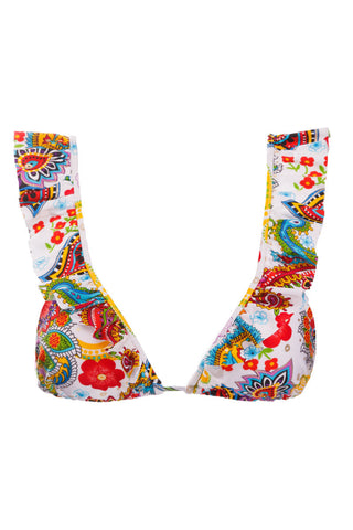 Multicolor White Paisley|